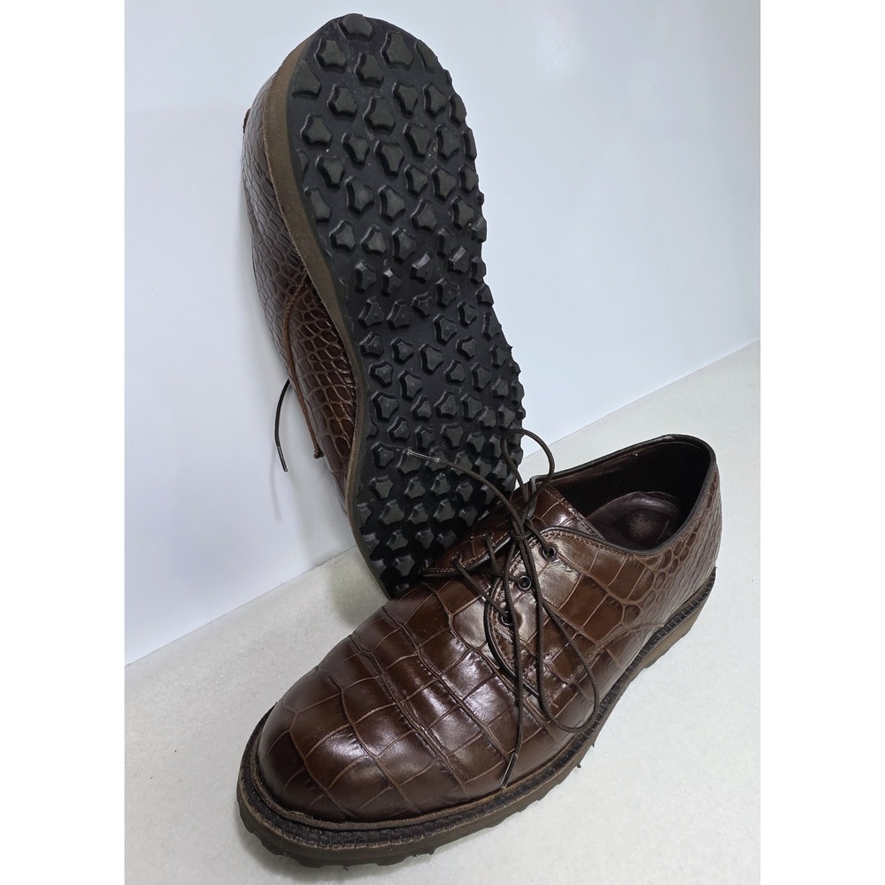 Allen Edmonds Honors Collection Haskell Brown Leather Golf Non Spike Shoes 8 D